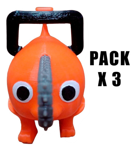 Pack X3 Pochita Chainsaw Man Articulado Juguete Impresion 3d