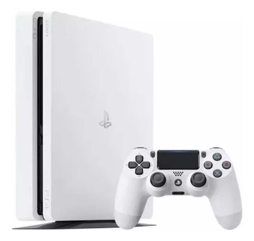 Playstation 4 Slim Branco Com 2 Controles Originais Branco (Recondicionado)