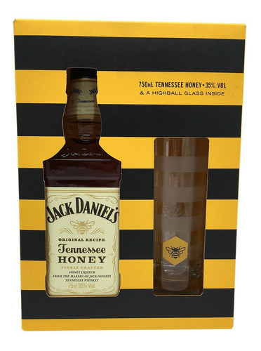 Whiskey Jack Daniel's Honey Con Vaso De Regalo