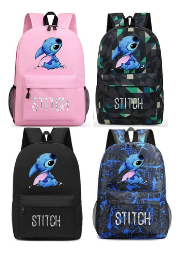 Bolso Morral Con Estampado Stitch Mochila Escolar