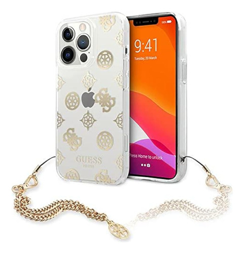 Guess Case iPhone 13 Pro Max Protector Peony Charm Oro