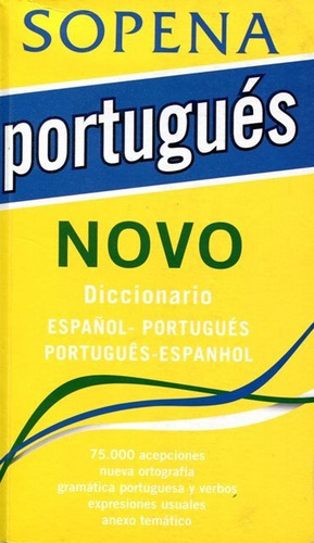 Imagen 1 de 3 de Diccionario Novo Español Portugués, Sopena