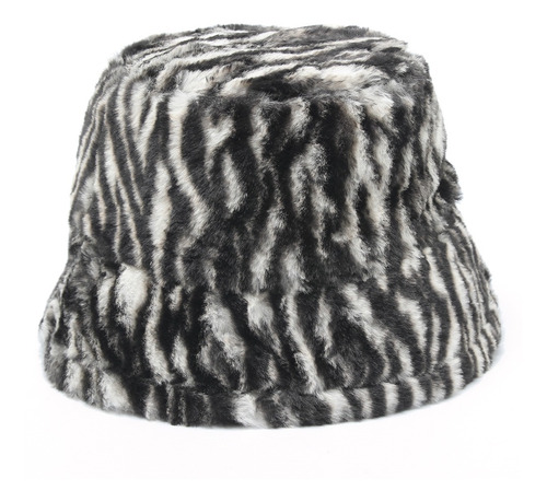 Piluso Sombrero Bucket Hat Animal Print Cebra Pelo Mujer