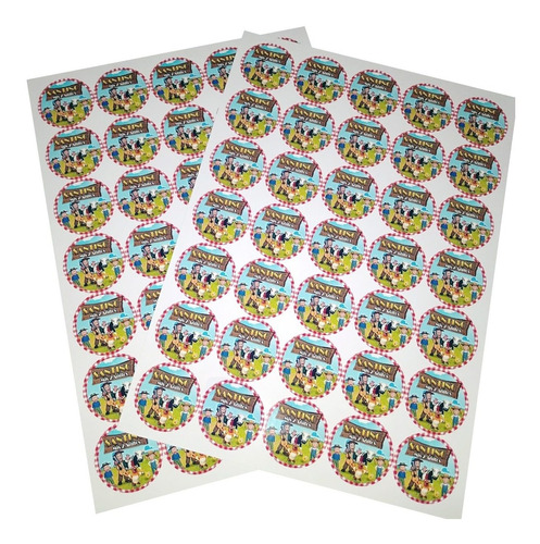 Planchas Stickers A4 X 2 Personalizados Cumpleaños Candy Bar