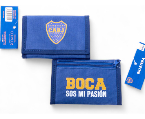 Billetera Monedero Boca Juniors Tela Licencia Oficial