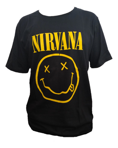 Remera Nirvana Smile Grunge Rock Algodón Premium