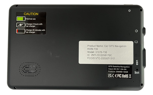 Navegador Gps 2024 7 Pulgadas Mapas Ee Uu Para Camión