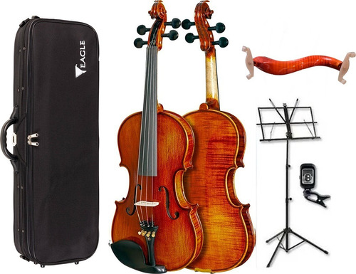 Kit Completo Violino Eagle Vk 544 Profissional Envelhecido