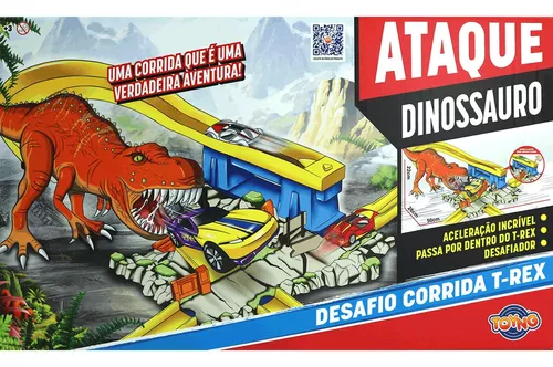 Pista Para Carrinhos De Brinquedo Jurassic Tiranossauro Rex