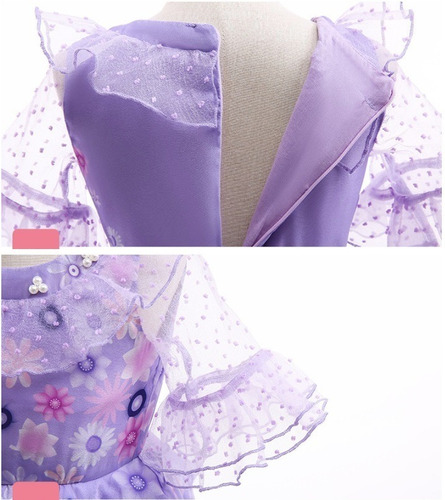 Fantasia Vestido Infantil Isabela Madrigal Filme Encanto