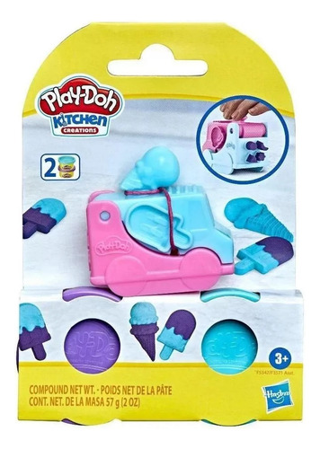 Masa Play Doh Juego Cocina Mini Camion Con Comida Hasbro Color Violeta/celeste