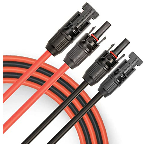 Cable De Extensión Solar De 10 Awg (6 Mm²) Conector H...