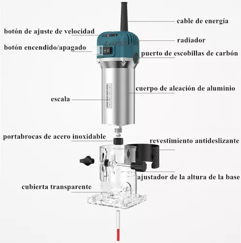 Router Madera Recortadora Rebajadora 15 Brocas Eo Safe Imports Esi