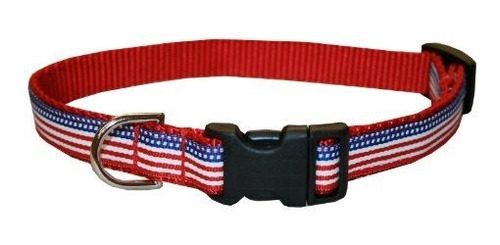 Collar Bandera Ee.uu. Perro 1/2  - Ajustable 6-12  -