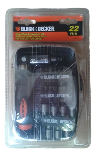 Juego Atornillador Ratchet Black & Decker 22 Piezas