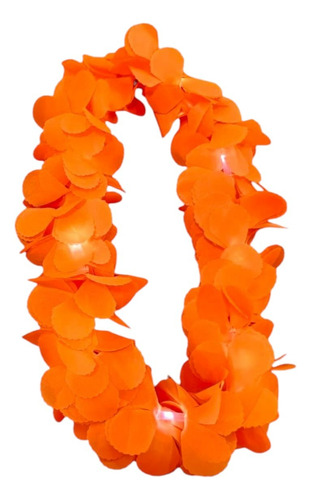 Collar Luminoso Fluo Con Luz X1 Cotillón Carioca Para Fiesta Naranja Fluo