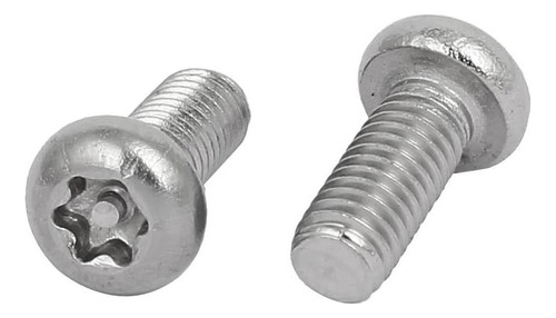 Uxcell M5x12mm 304 Botão De Aço Inoxidável Cabeça Torx À De