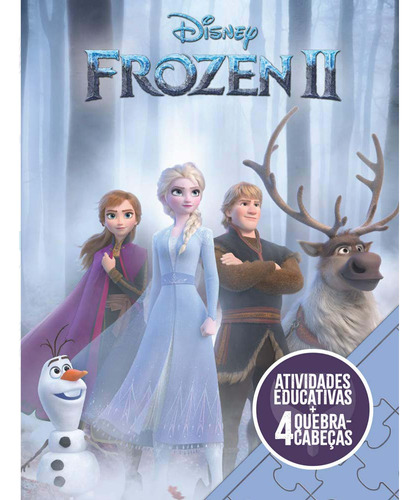 Libro Kit Atividades E 4 Quebra Cabecas Frozen 2 De Disney