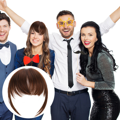 Navidad Extensión De Pinza De Pelo Con Flequillo Falso Para