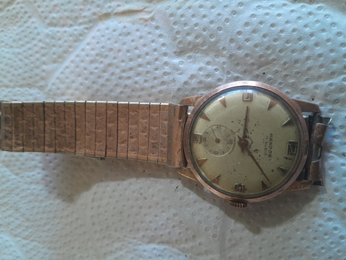Antiguo Reloj Handor Años 50' Plaqué 1/20 17 Rubies Suizo (Usado)
