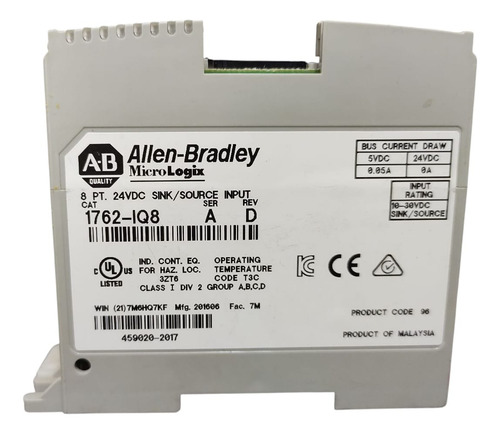 Allen Bradley 1762-iq8 Micrologix (Usado)