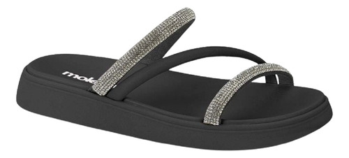 Tamanco Feminino Birken Papete Tiras Strass Moleca 5469.121 