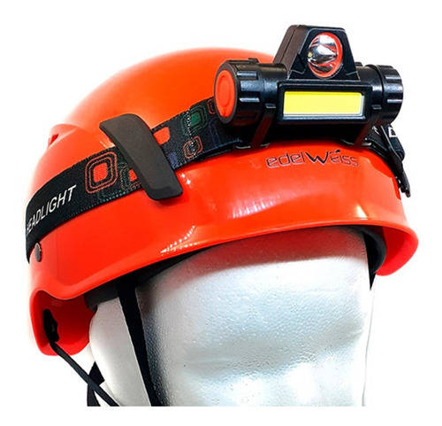 Linterna Vincha Minera Usb Recargable 2 Luces Led Camping Color De La Linterna Negra Color De La Luz Blanco