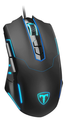 TERPORT S708 Mouse Gamer De Entrada Con 7 Botones Programables, Seguimiento Hasta 7200 Dpi Y Con 5 Niveles Ajustables, Mouse De Juegos Ergonómico Programable