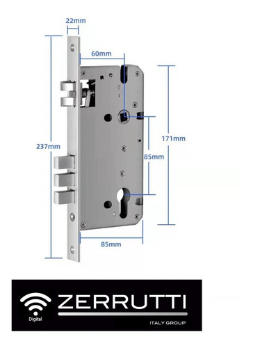 Imagen 10 de 10 de Cerradura Digital Inteligente Zerrutti Ze 8030 + Gateway