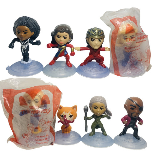 The Marvels Mcdonalds 2023 Colección Completa - 8 Muñecos (Usado)