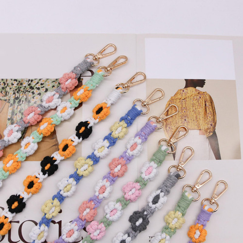 Cordón Para Teléfono Móvil Tejido Con Flores, Estilo B