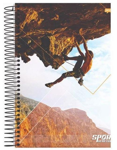 Caderno Com Espiral Capa Dura 10 Matérias Escolar Trabalho