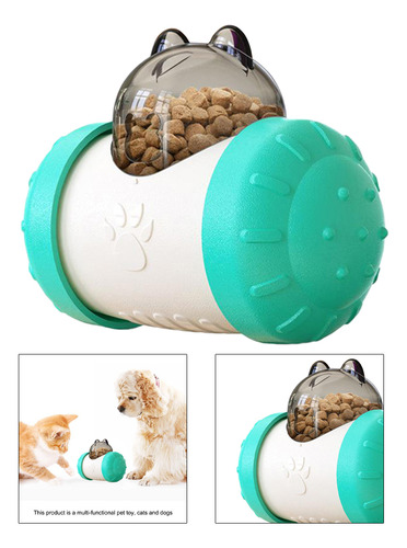 Juguete Para Dispensar Comida Perro Gato Juguete Azul