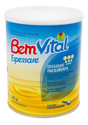 Espessante Com Amido Bemvital Espessare Lata 225g Nutricium