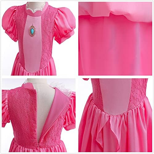 Bankids Super Brothers Disfraz De Princesa Peach Para Niña,