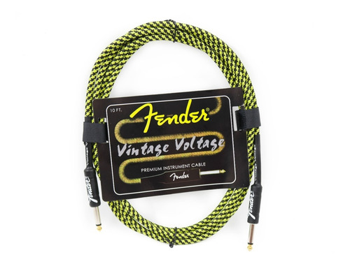 Cable 10' Fender Fc Vintage Voltage. (3m) Verde/negro