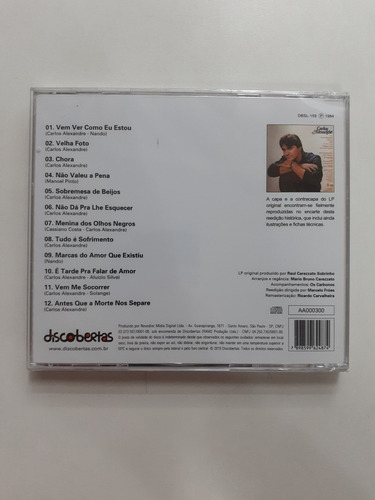 Cd Carlos Alexandre - 1984 Vem Ver Como Eu Estou - Original