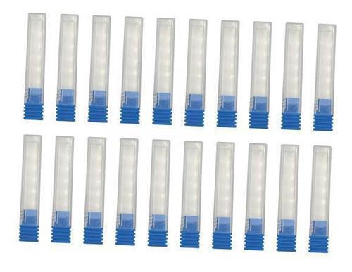 3 Estuche Para 20 Brocas Para Manicura, Contenedor Azul