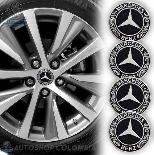 Emblemas Sticker Centro Rin Tapa Mercedes Benz