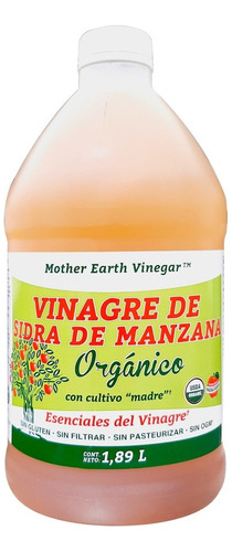 Vinagre De Sidra De Manzana Orgánico 1.89l  Mother´s Eart Se