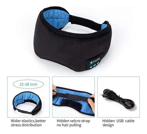 Mascara de dormir tapa olho com fone de ouvido bluetooth