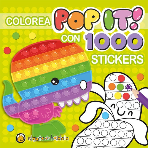 Colorea Pop It Con 1000 Stickers Dinosaurio