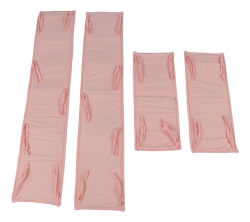 Cuna Alta Rosa Con Barra De Cama Infantil Para Bebés Pequeño