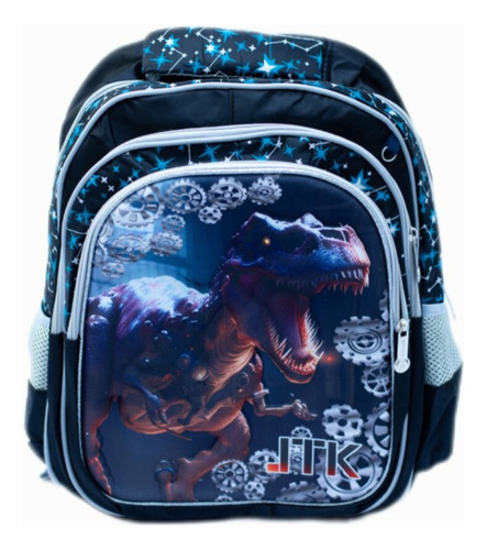 Mochila Dinossauro 3d + Estojo + Lancheira Térmica Reforçada