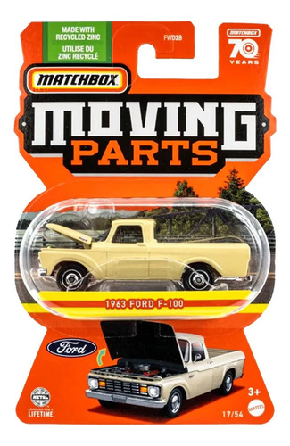 1:64 Matchbox Moving Parts Camioneta 1963 Ford F-100