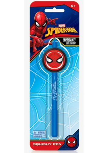 Lapicera Bolígrafo Spiderman Con Squishy Avengers Marvel