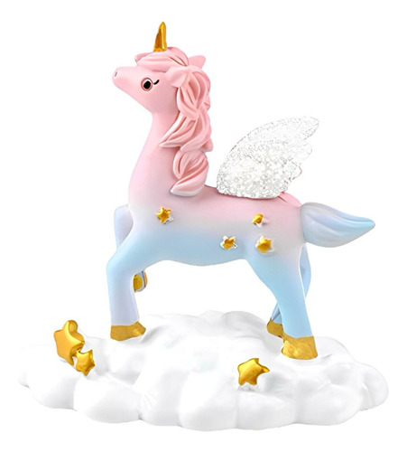 1 Figura De Resina En Forma De Unicornio Rosa Para Pastel