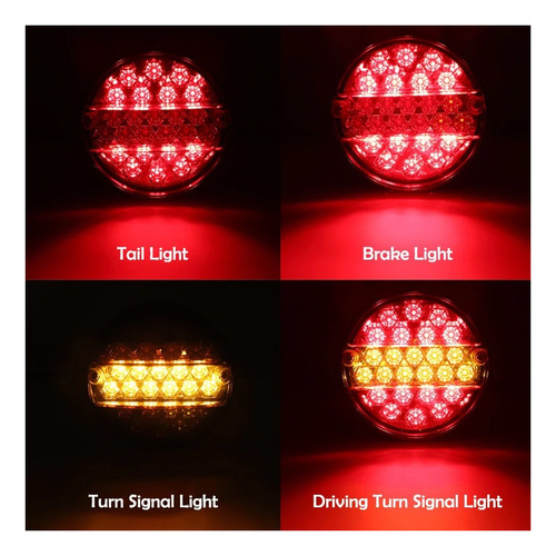 Luces Traseras Universales Para Remolque, 12 V, 24 V, 20 Led