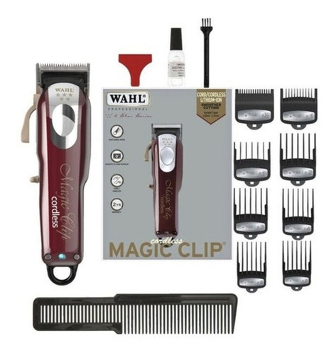 Wahl Magiclip Cordless Compre Seguro Wahl Uruguay Color Plateado/rojo