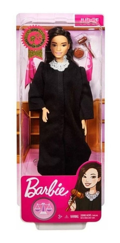 Imagem 6 de 8 de Barbie Juíza Direito Profissões Cabelo Preto Mattel Ms